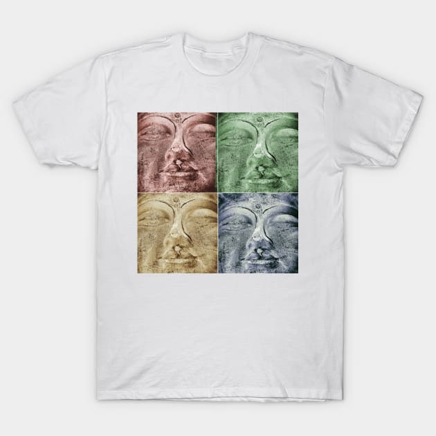 4 Faces Buddha T-Shirt by TheMonkeyKingArts